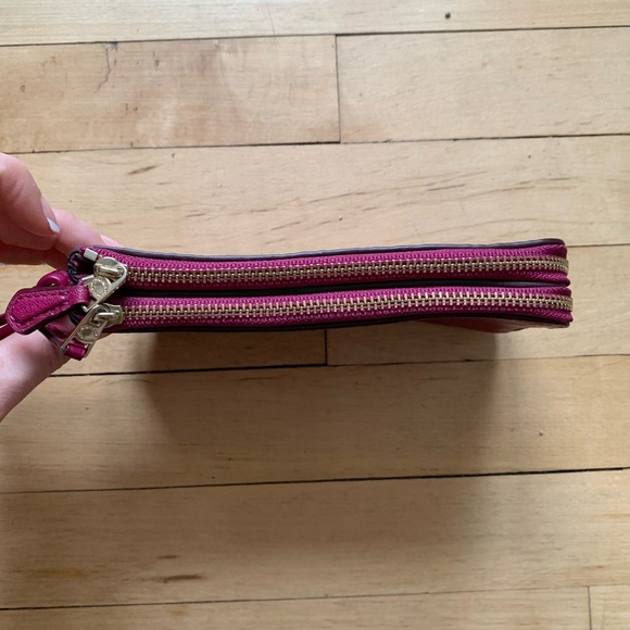 Coach Leather Wristlet in Plum Purple - Picture 9 of 11